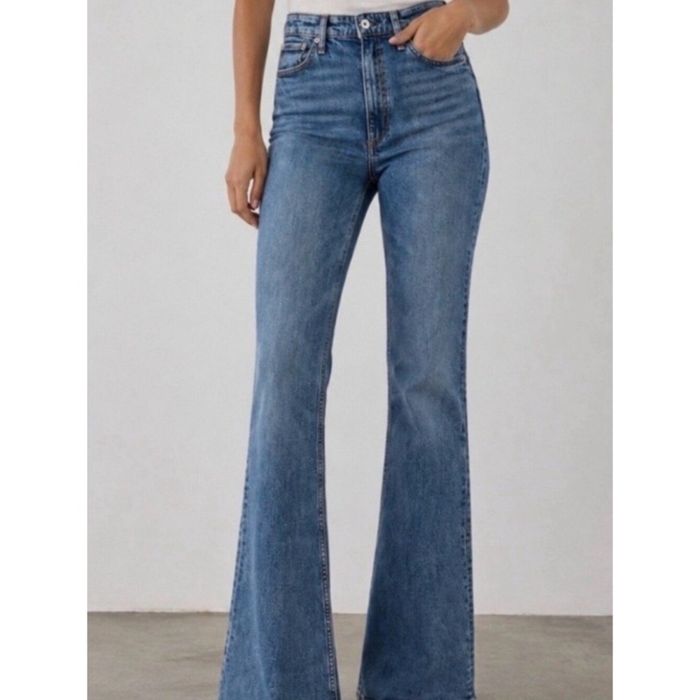 NWT rag & bone Casey High Rise Flare Jeans in Malibu Size 28